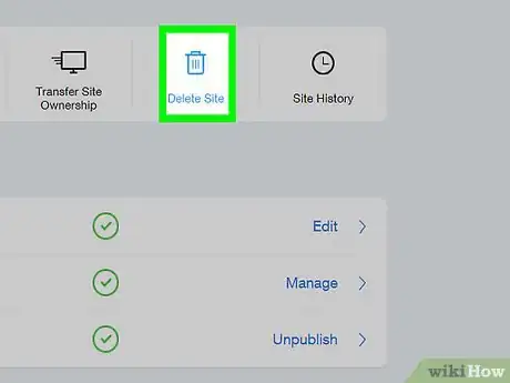 Image titled Delete a Site on Wix on PC or Mac Step 7