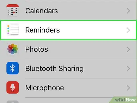 Image titled Change Which Apps Have Access to Your Reminders on an iPhone Step 3