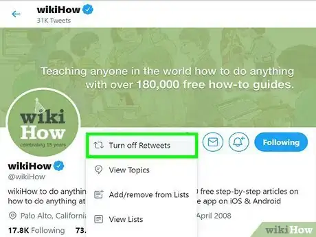 Image titled Turn Off Retweets for a Specific User Step 9