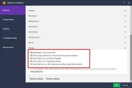 Image titled Turn Off Data Collection on Avast Antivirus.png