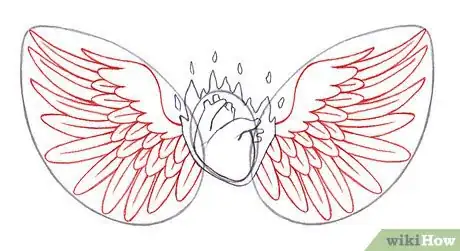Image titled Draw a Heart with Wings Step 12