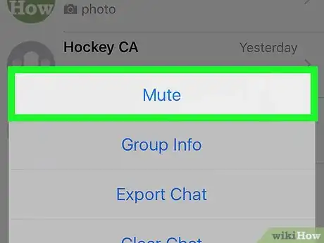 Image titled Mute a Group Chat on WhatsApp on iPhone or iPad Step 5