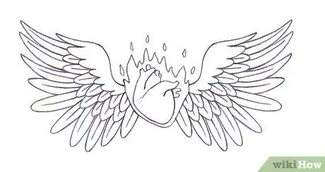 Image titled Draw a Heart with Wings Step 13