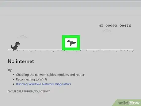 Image titled Find and Play Google's Dinosaur Game Step 7