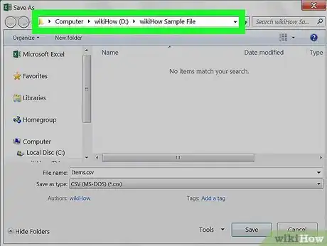 Image titled Convert Excel to CSV on PC or Mac Step 6
