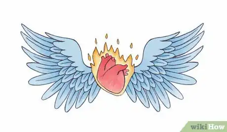 Image titled Draw a Heart with Wings Step 14