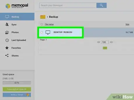 Image titled Share a File on Memopal Step 3
