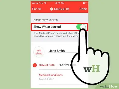 Image titled Set Up the Health App on iPhone to Provide Information in a Medical Emergency Step 10