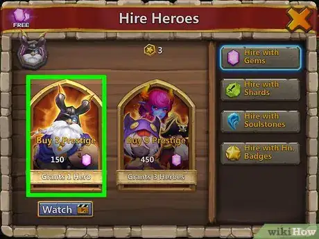 Image titled Collect a Lot of Heroes on Castle Clash Step 4