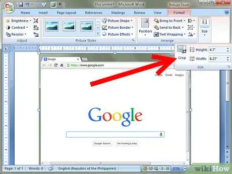 Image titled Crop a Screenshot in Word 2010 Step 4