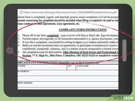 Image titled File a Complaint Against a Real Estate Agent in Ohio Step 3