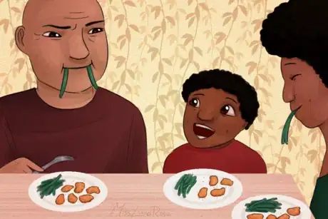 Image titled Silly Family Eating Dinner.png