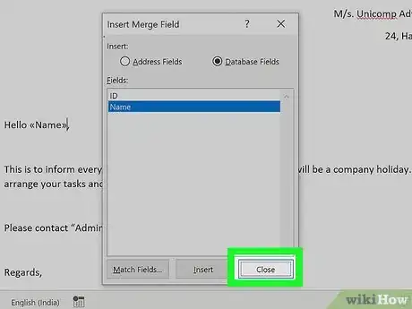 Image titled Mail Merge Using a List from Access Database Step 17