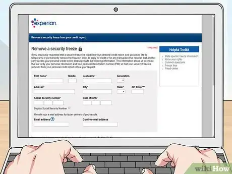 Image titled Unlock a Credit Freeze Step 11