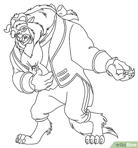 Image titled Draw the Beast from Beauty and the Beast Step 8