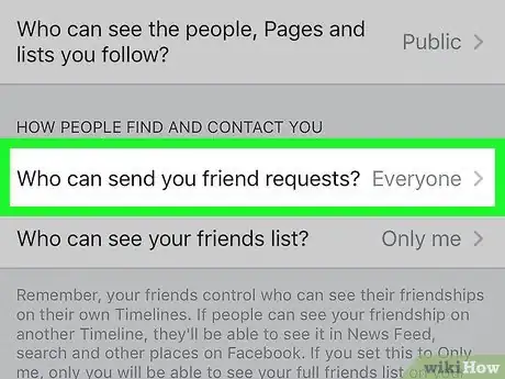 Image titled Stop All Friend Requests on Facebook Step 6