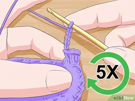 Image titled Crochet a Triple Picot Border Step 12