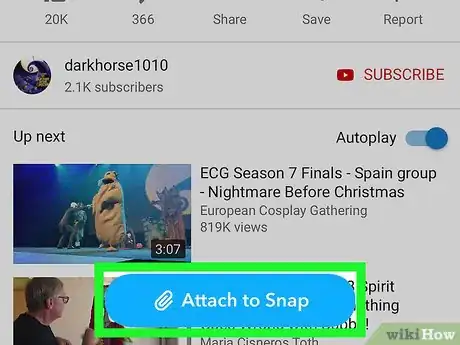 Image titled Post a YouTube Video on Snapchat on iPhone or iPad Step 10