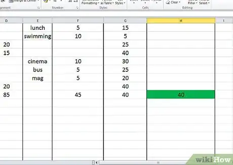 Image titled Build a Budget Spreadsheet (Teenagers) Step 11