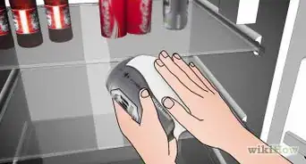 Cover Refrigerator Shelves in Plastic Wrap