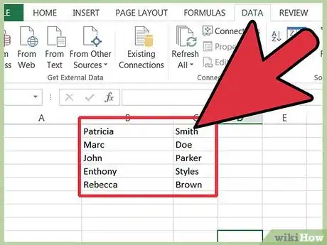 Image titled Separate First Names and Last Names Into Separate Fields in a Microsoft Excel List Step 7