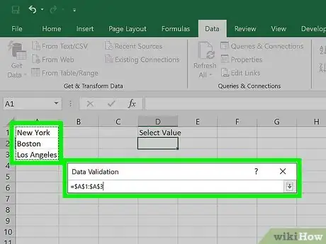 Image titled Create a Drop Down List in Excel Step 11