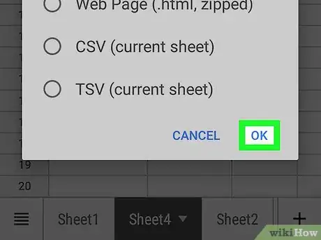 Image titled Save a .Xlsx Document on Google Sheets on Android Step 7