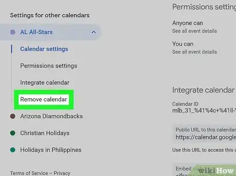 Image titled Delete a Google Calendar Step 5