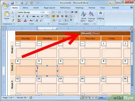 Image titled Create an Event Calendar in Microsoft Word 2008 Step 4
