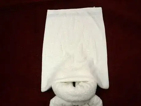 Image titled Hand towel laid on tail section.