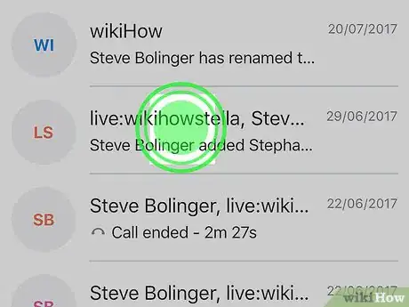 Image titled Leave a Group Chat on Skype on iPhone or iPad Step 2