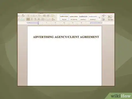 Image titled Draft an Advertising Agency Agreement Step 1