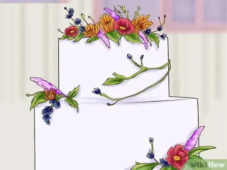 Image titled Decorate a Rustic Wedding Cake Step 6