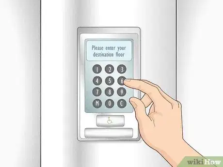Image titled Ride a Destination Dispatch Elevator Step 1