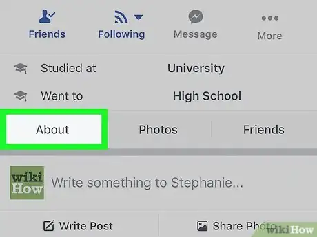 Image titled Find a User's Email Address on Facebook on iPhone or iPad Step 3