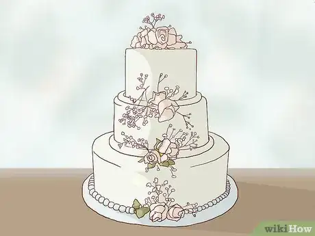 Image titled Decorate a Winter Wedding Cake Step 6