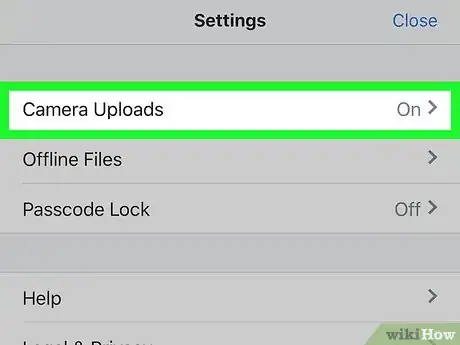 Image titled Turn Off the Camera Upload on Dropbox on iPhone or iPad Step 3