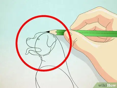 Image titled Draw a Realistic Dog Step 3