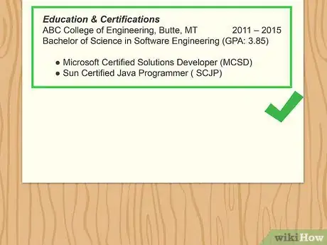 Image titled Write an Entry Level Resume Step 6