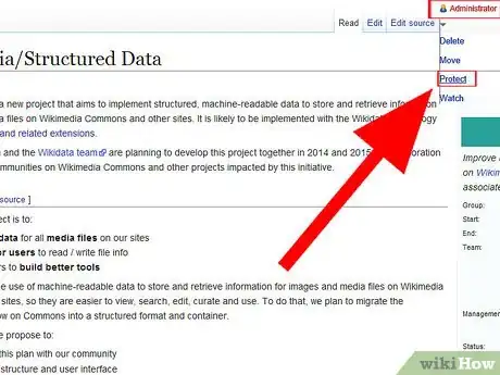 Image titled Protect a Page in MediaWiki Step 3