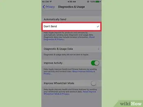 Image titled Stop Sending iPhone Diagnostic and Usage Data to Apple Step 4