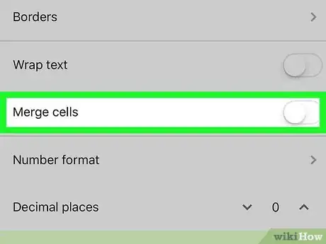 Image titled Split a Cell on Google Sheets on iPhone or iPad Step 6