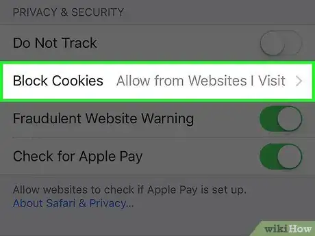 Image titled Block Cookies on an iPhone Step 3