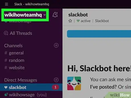 Image titled Leave a Slack Team on PC or Mac Step 2