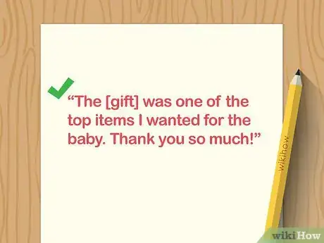 Image titled Write a Thank You for a Baby Shower Step 3