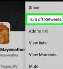 Turn Off Someone's Twitter Retweets on Android