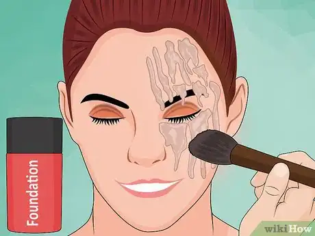 Image titled Do Melted Face Costume Makeup Step 12