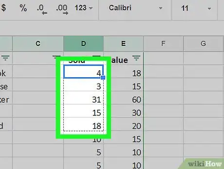 Image titled Fill a Series on Google Sheets on PC or Mac Step 5