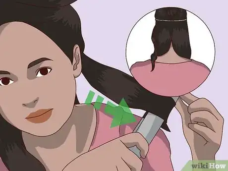 Image titled Curl a Weave with a Flat Iron Step 10