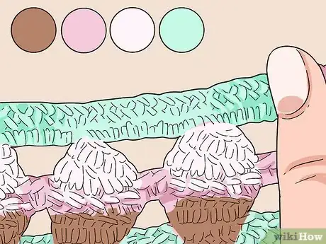 Image titled Crochet a Cupcake Stitch Step 1